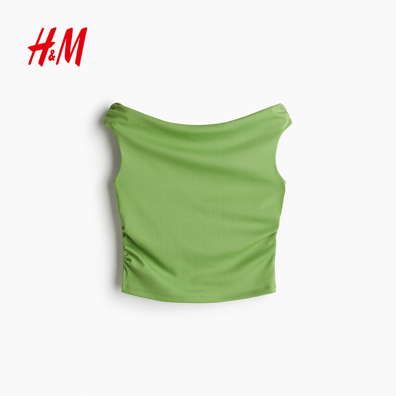 HM夏季女装时尚休闲垂坠露肩上衣1297846