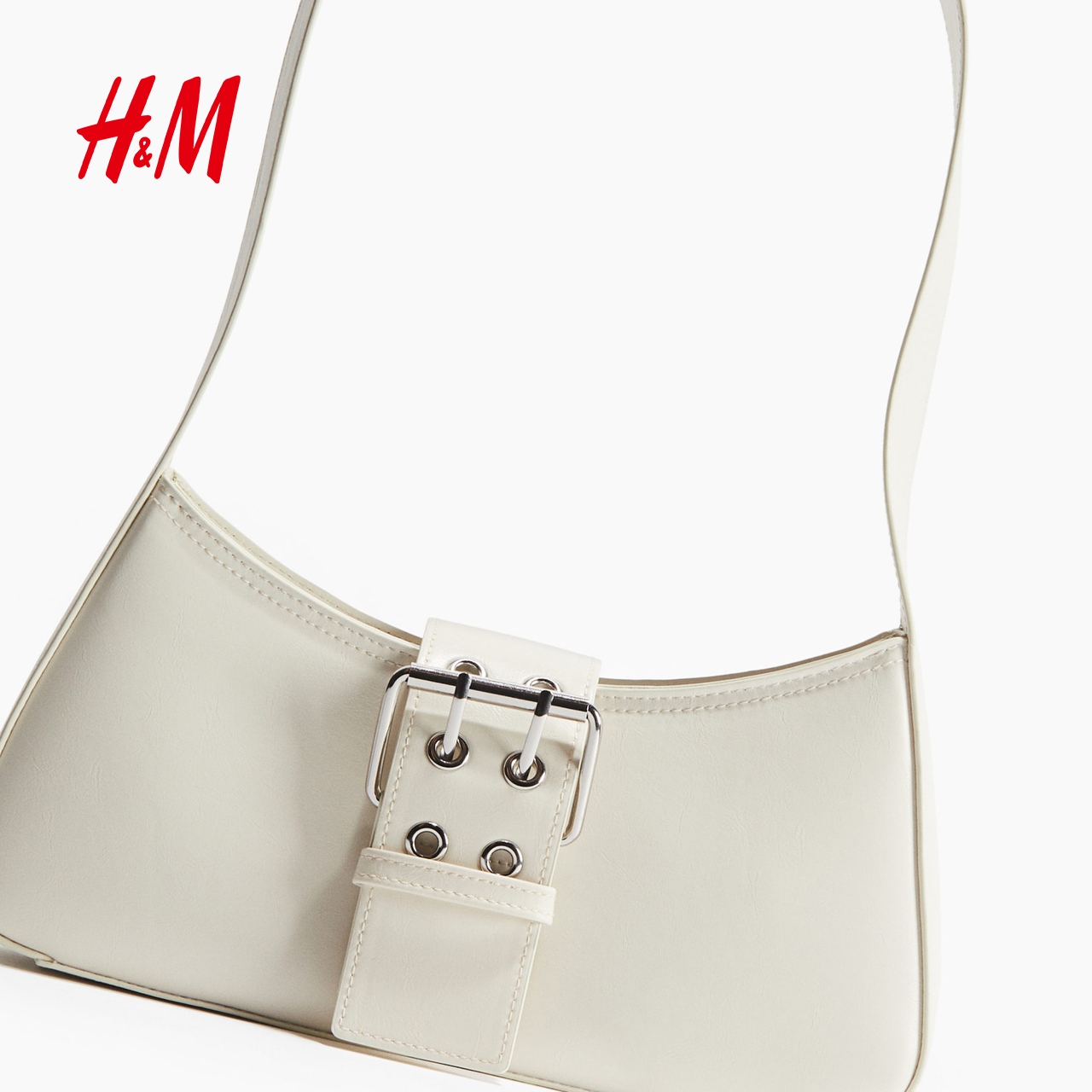 HM2025年秋季新款女士扣环设计单肩包1242495 - 图1