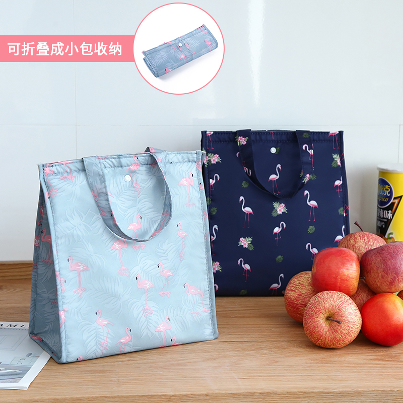 谱合旗舰店可折叠饭盒手提包保温袋铝箔加厚便当包上班族学生带饭大容量手拎0