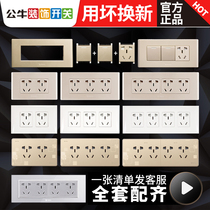 Bull 118 Type Switch Socket Home Kitchen Special 12 Holes 20 Six 6 Nine Holes twelve Hole Panel Porous Wall Inserts
