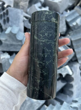 厂家藏玉药石茶杯玉石养生杯子天然原石玉石健康磁性水杯