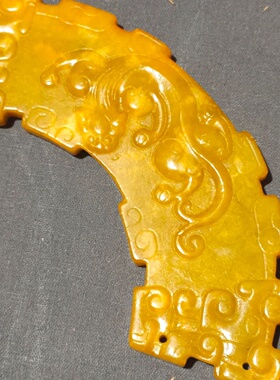 大量批发直播供货仿古做旧工艺品岫玉雕刻盘龙玉璜古风玉佩挂件
