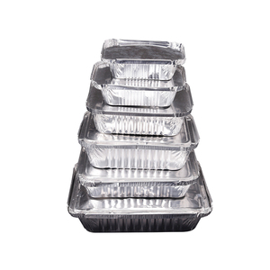 锡纸盒烧烤长方形锡纸碗盘圆形打包