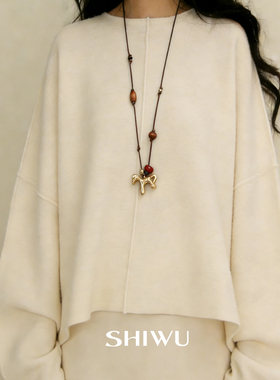 小众本命年小马吊坠毛衣链