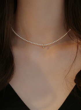 饰悟施家珍珠小米珠项链女气质