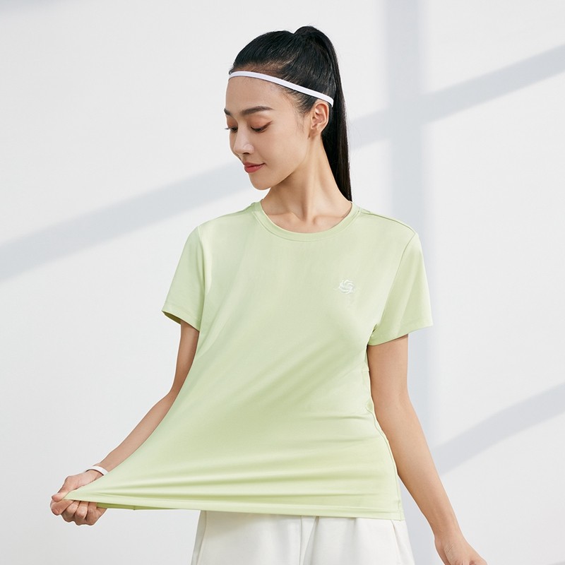 361运动t恤女2023秋季新款冰感透气健身跑步服女士宽松短袖套头衫_虎窝淘