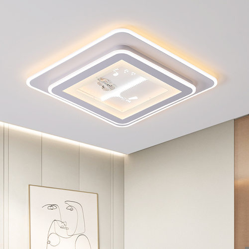 卧室灯吸顶灯现代简约led主卧灯2025年新款网红水晶书房房间灯具 - 图0