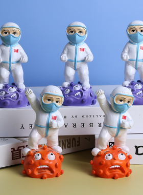 抗疫纪念品白衣天使礼物医护摆件