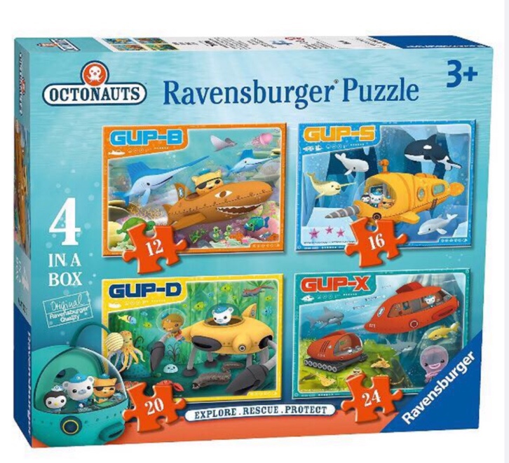 现货Ravensburger海底小纵队儿童拼图益智玩具桌游4合1octonauts - 图3