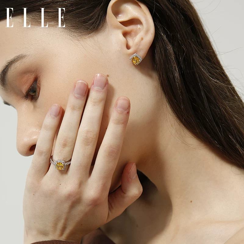 Кольцо ELLE Yellow Crystal Caibao для мамы