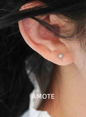 AMOTE《星愿》十字星纯银耳钉