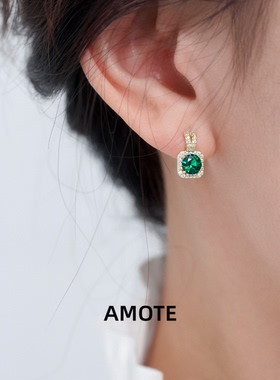 AMOTE《空山森林》轻奢小巧精致S925银耳钉小众设计高级感耳环
