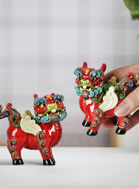 飞天麒麟摆件陶瓷岭南文创礼品