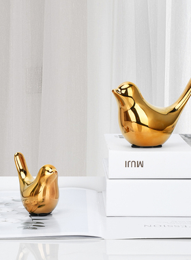 金色小鸟现代简约陶瓷展厅