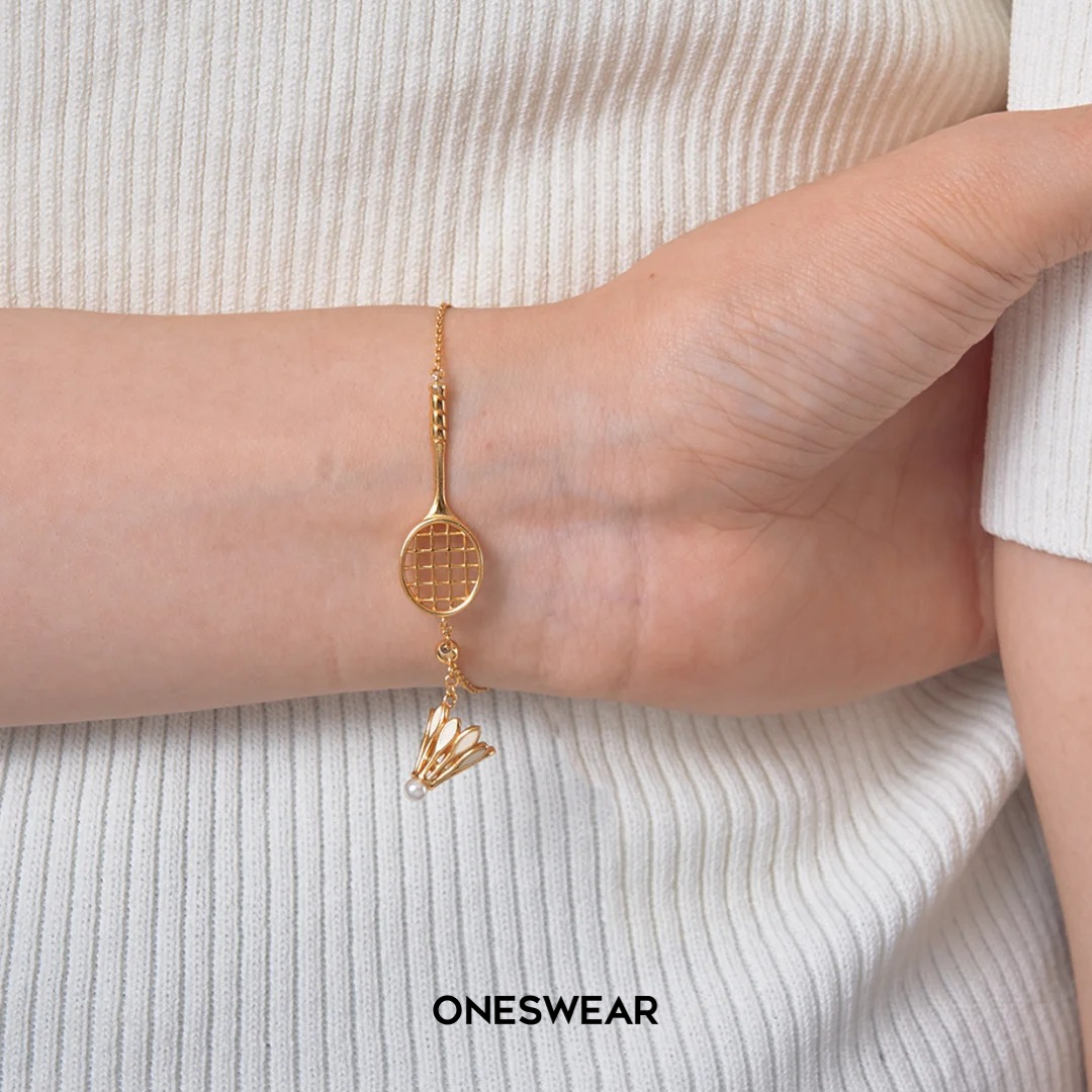 ONE SWEAR/梵誓羽毛球手链女轻奢小众情侣礼物时尚潮流运动风饰品
