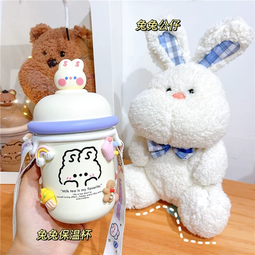 Кролик, плюшевая подушка для сна, игрушка, милая тряпичная кукла, популярно в интернете, свинья, с медвежатами, подарок на день рождения