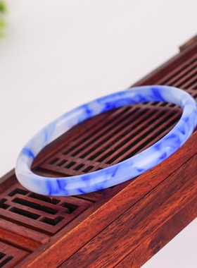 和田玉手镯细圆镯子青花优惠促销