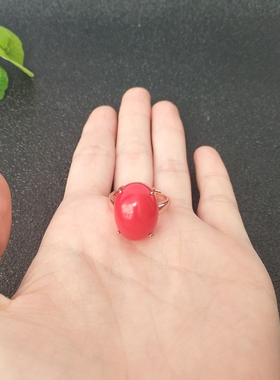 南红玛瑙满色少女风年轻款戒指