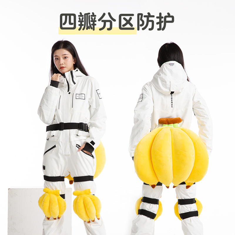 滑雪护臀垫小乌龟单板护具儿童香蕉滑冰女全套装备屁股防摔男护膝 - 图1