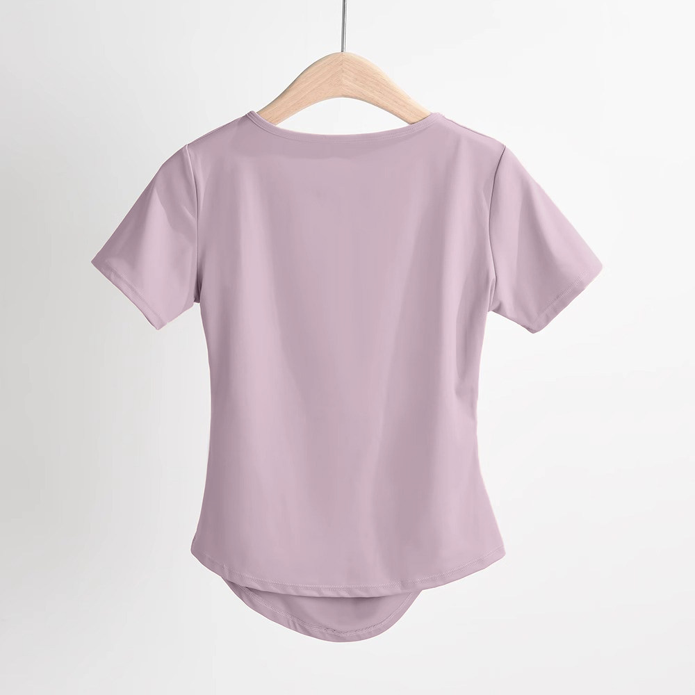 运动瑜伽服上衣女短袖t恤显瘦普拉提跑步训练紧身速干健身衣好看,淘宝优惠券,粉丝福利购,淘宝优惠卷