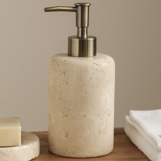 Nordic style natural wabi-sabi yellow travertine