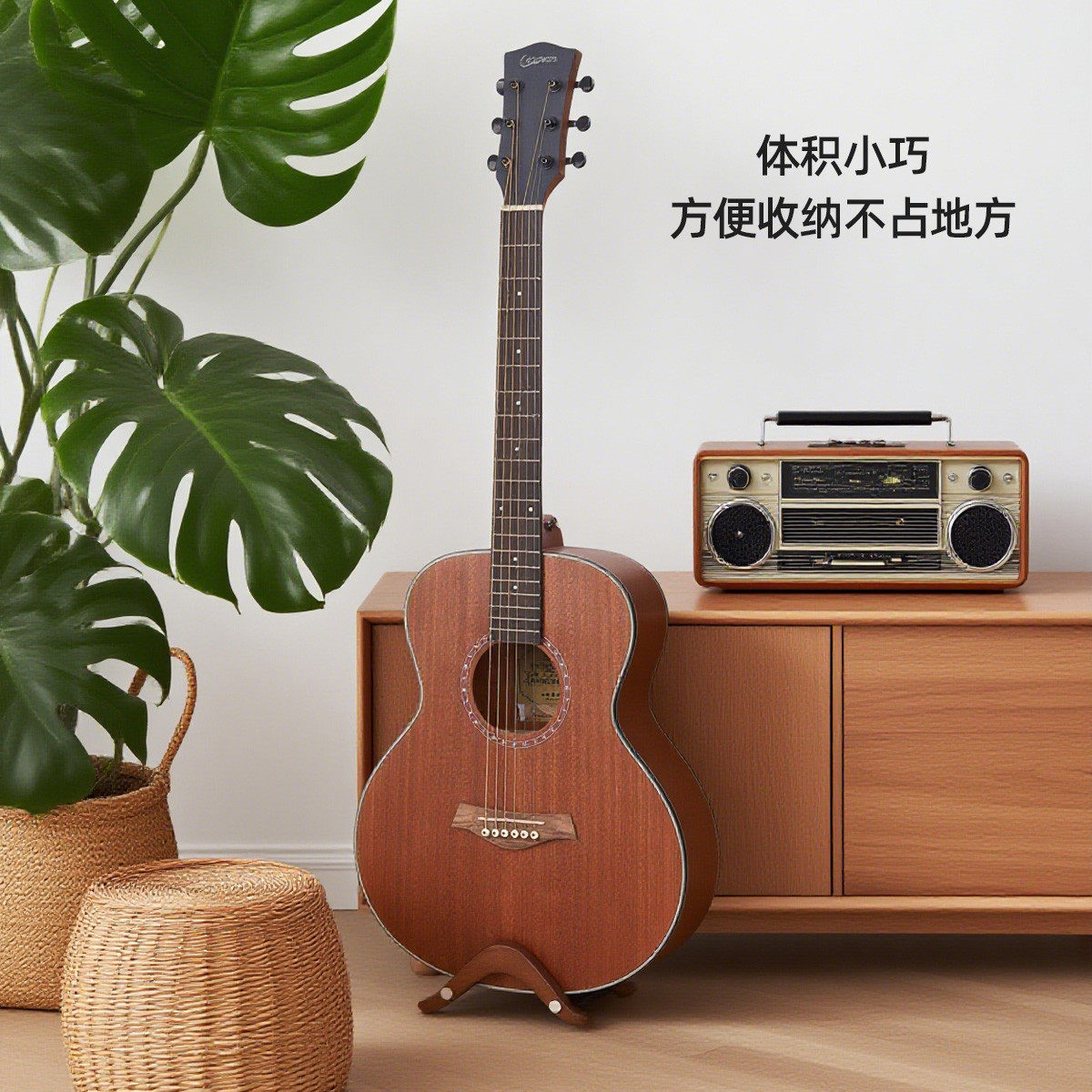 随身吉他架便携古典吉他支架相思木实木民谣吉他底座放置架收纳架 - 图2