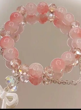 甜美百搭蝴蝶串珠手链设计ins手饰女送女友高颜值新款闺蜜手串礼