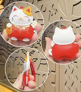 卡通招财猫圣诞老人挂饰发财挂件新年礼品春节小礼品汽车钥匙扣