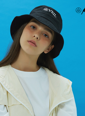 KEIOS VEIL LOGO White Black Bucket Hatlogo黑白渔夫帽