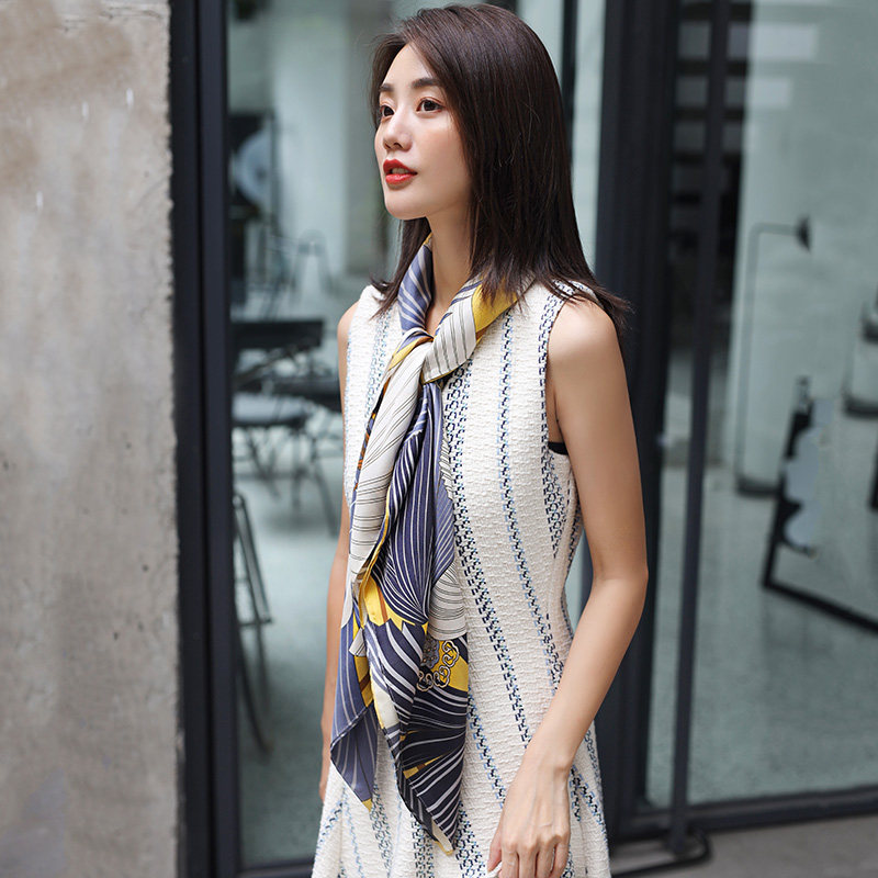 斜纹绸大方巾蜀江锦院女送妈妈丝巾 蜀江锦院围巾/丝巾/披肩