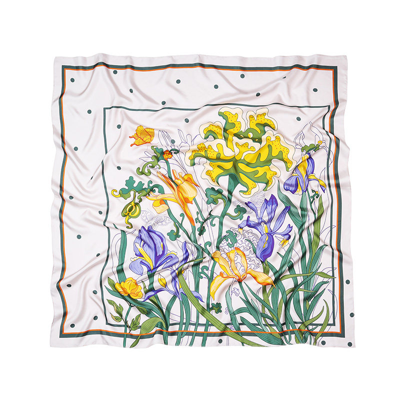 斜纹绸大方巾蜀江锦院女送妈妈丝巾 蜀江锦院围巾/丝巾/披肩