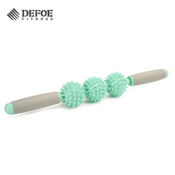 Defoe thorn ball massage stick muscle relaxation foam shaft foot massage roller plantar fascia ball fitness set