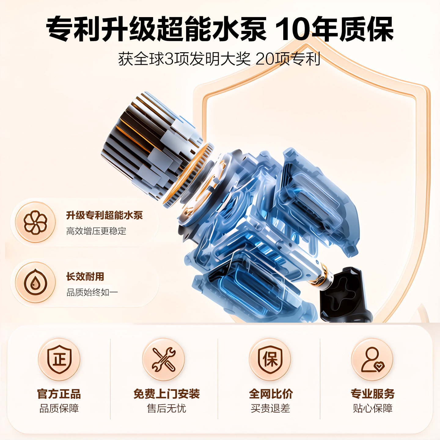 安吉尔净水器家用直饮厨房自来水ro反渗透过滤饮水机哪吒高速1200