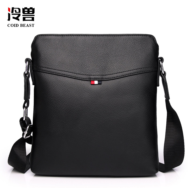 冷兽单肩包男真皮竖款单肩男士包包 冷兽箱包男士包袋
