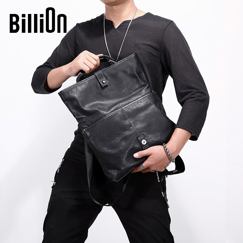 冷兽单肩包男真皮休闲手提男士包包 冷兽箱包男士包袋