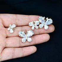 V collar anti-walking light mini butterfly small brooch female chest flower upscale shirt secretly buttoned with Korean minimalist pin accessories