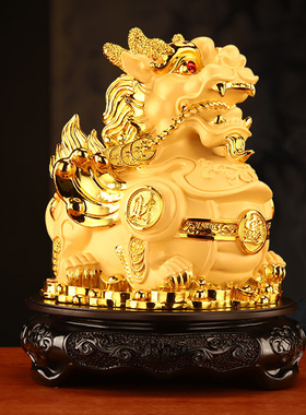 沙金貔貅摆件大号工艺品家居公司前台店铺新店乔迁开业礼品装饰品