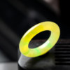 Yangzi Jewelry Ring Buckle Laokeng Bingzhong yellow and green three-color jadeite ring safety buckle pendant 9.2