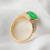 Yangzi Jewelry Cuihu Laokeng Bing full of green design jade ring 9.2