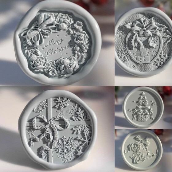 火漆印章章头圣诞节系列浮雕可爱糖果店布偶猫铃兰铜头邮票玩具