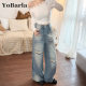 Jeans ຂາກວ້າງຂອງແມ່ຍິງ ripped slimming