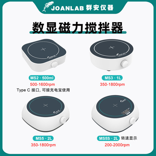 加热磁力搅拌器恒温数显高温电动迷你型小型微型电磁搅拌机实验室 - 图0