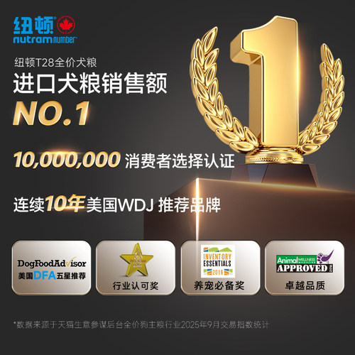 【百亿补贴】纽顿狗粮T28狗粮V33狗粮S6狗粮180g猫粮T24猫粮227g - 图0