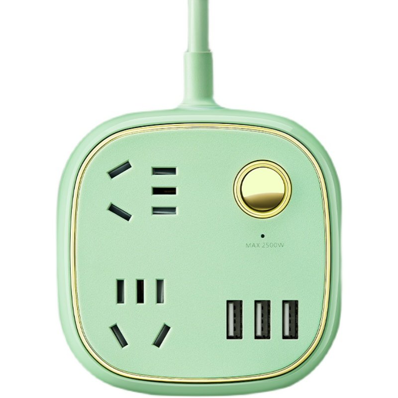 公牛插座USB多功能复古排插拖线板创意插排扁插头正品绿色家用,淘宝优惠券,粉丝福利购,淘宝优惠卷