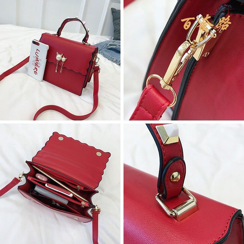 大红色结婚包包女2020年新款小风琴 百奈路箱包女士包袋