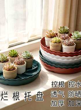 透气防烂根圆形盆托超厚耐用
