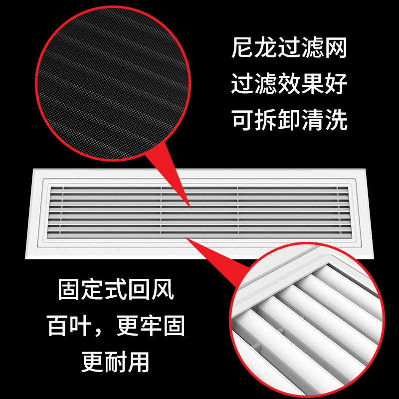 中央空调百叶格栅口排风通风出风口 朋意室内新风系统
