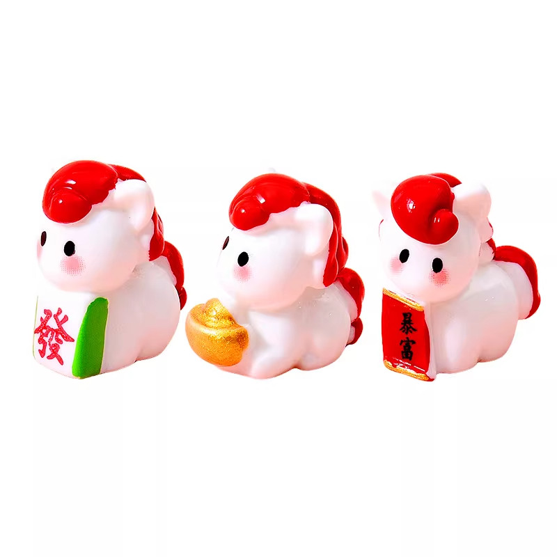 可爱迷你小马摆件新年春节小马萌粒公仔车载桌面卡通手办diy盲袋,淘宝优惠券,粉丝福利购,淘宝优惠卷