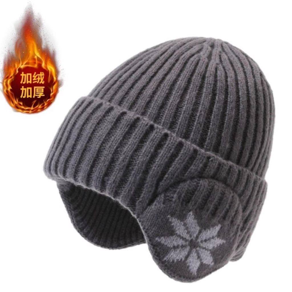 【加绒款】帽子男冬防寒针织帽保暖毛线帽棉帽冬季电动车防风护耳,淘宝优惠券,粉丝福利购,淘宝优惠卷