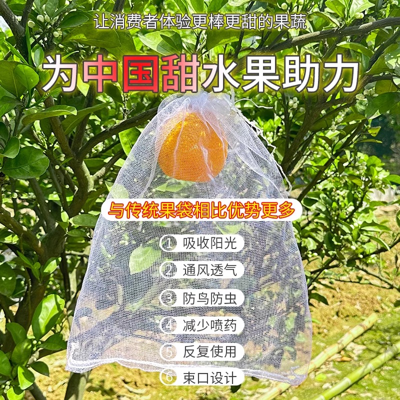 水果套袋防鸟防虫专用网袋葡萄无花果瓜果枇杷草莓杨桃子保护袋子 - 图1